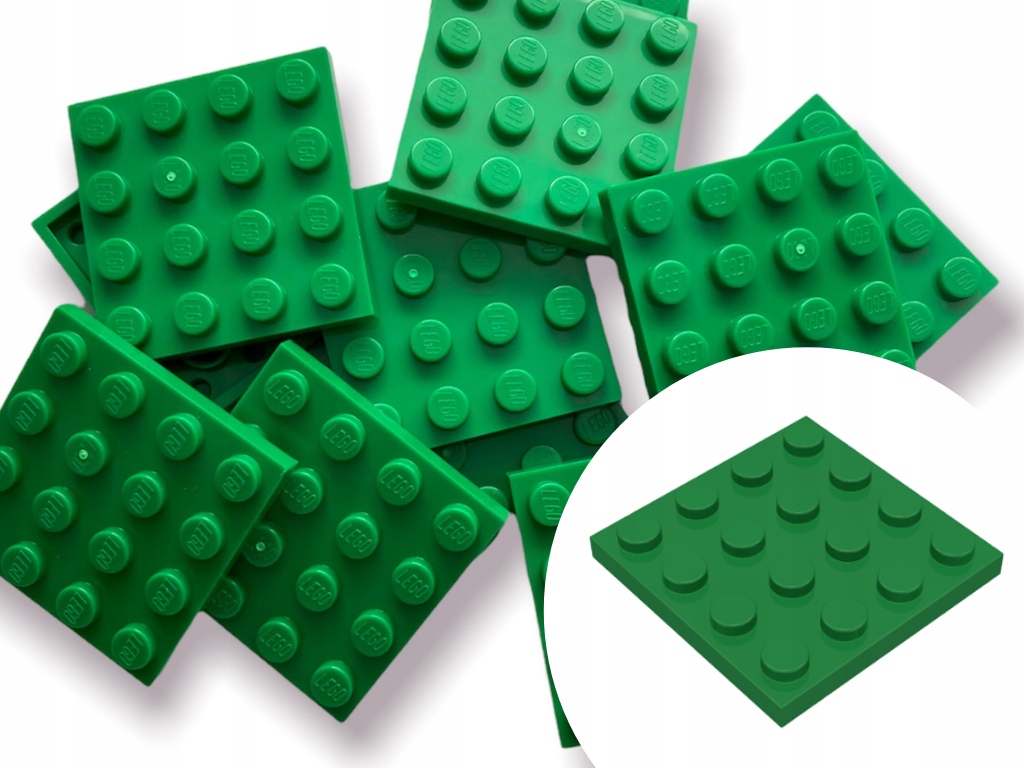 

Lego 3031 Plate Płytka 4X4 Zielony Green 10 sztuk