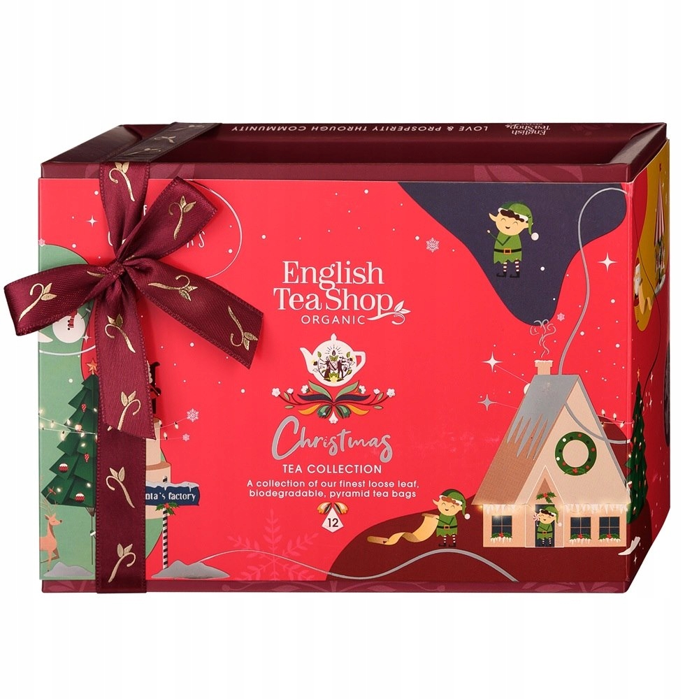 Levně Vánoční sada 12 pyramidek Red Wonders Bio 24 g Bn English Tea Shop