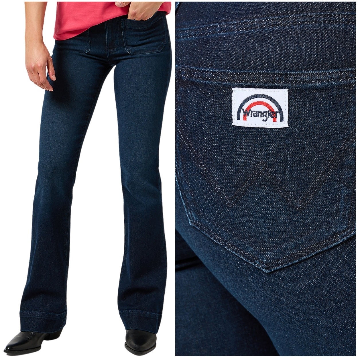 Wrangler Flare Psyche vysoké dámské džínové kalhoty se zvony W31 L32