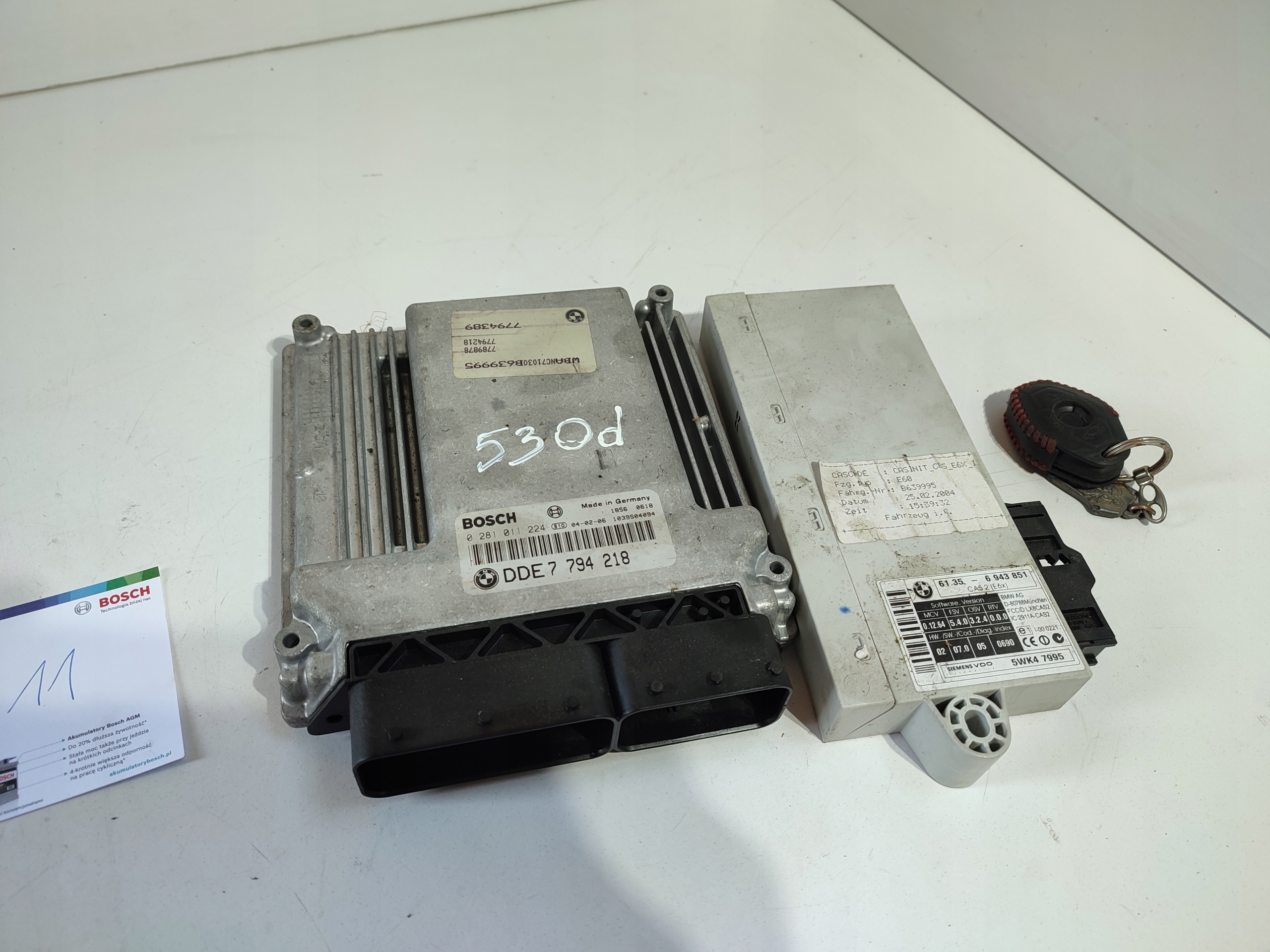 BMW E60 E61 control unit of the engine CAS 3.0D M57N 218km 7794218