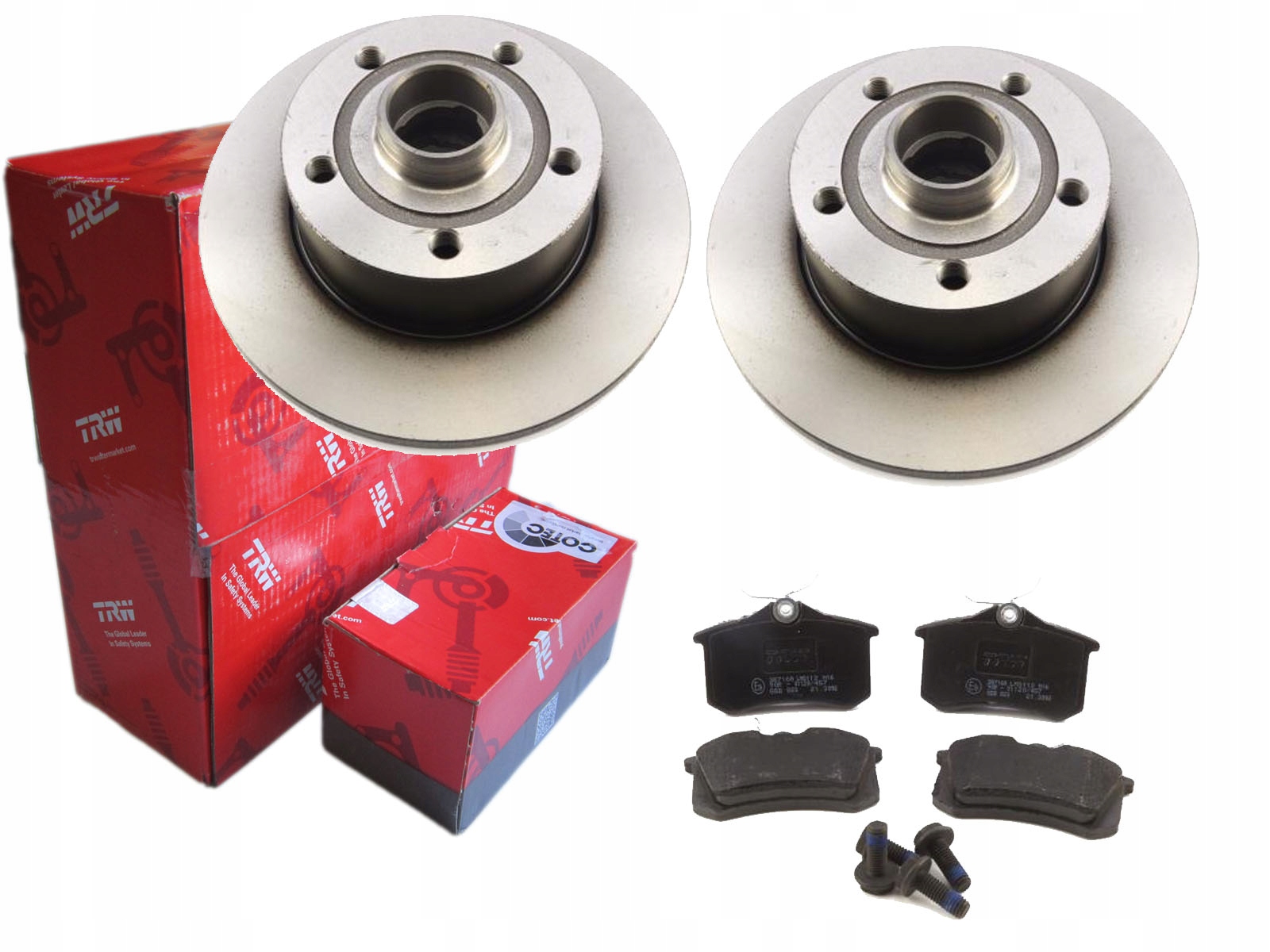 Диски колодки TRW задній AUDI A4 B5 245MM