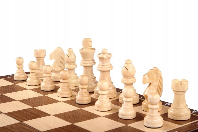 SZACHY MAGNETYCZNE INTARSJOWANE 31 cm (mahoń/klon) Minimalna liczba graczy 1