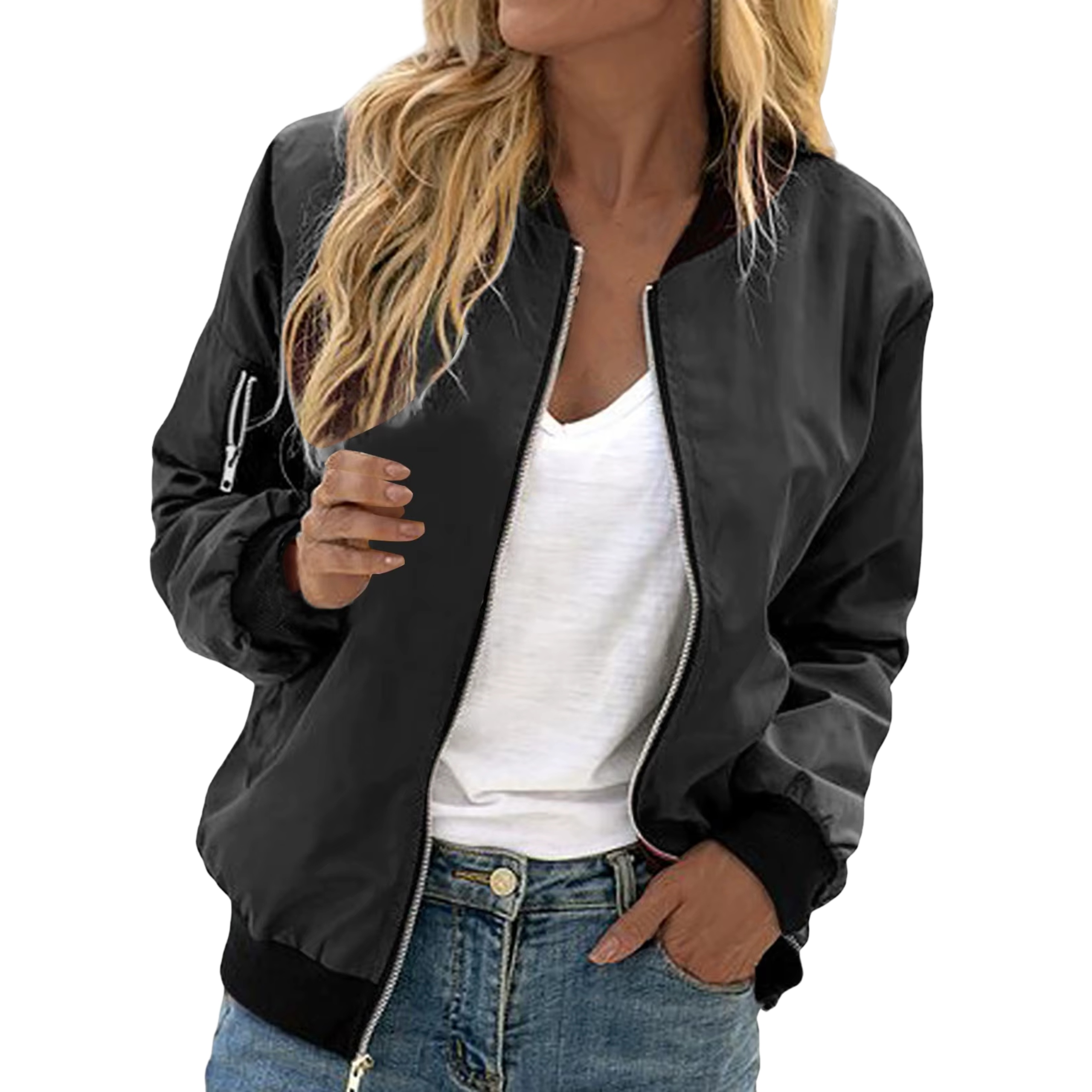 Kurtka bomberka damska wiosenna jesienna stylowa przejściówka