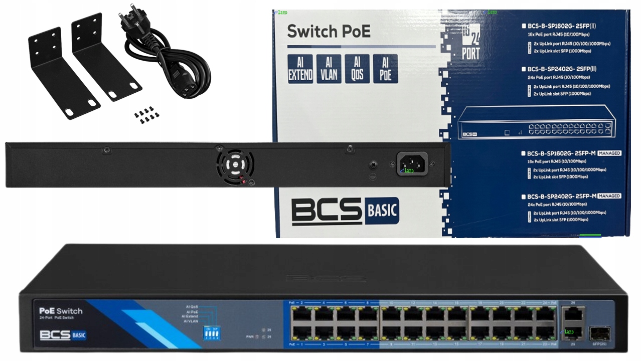 SWITCH PoE BCS-B-SP2402G-1SFP