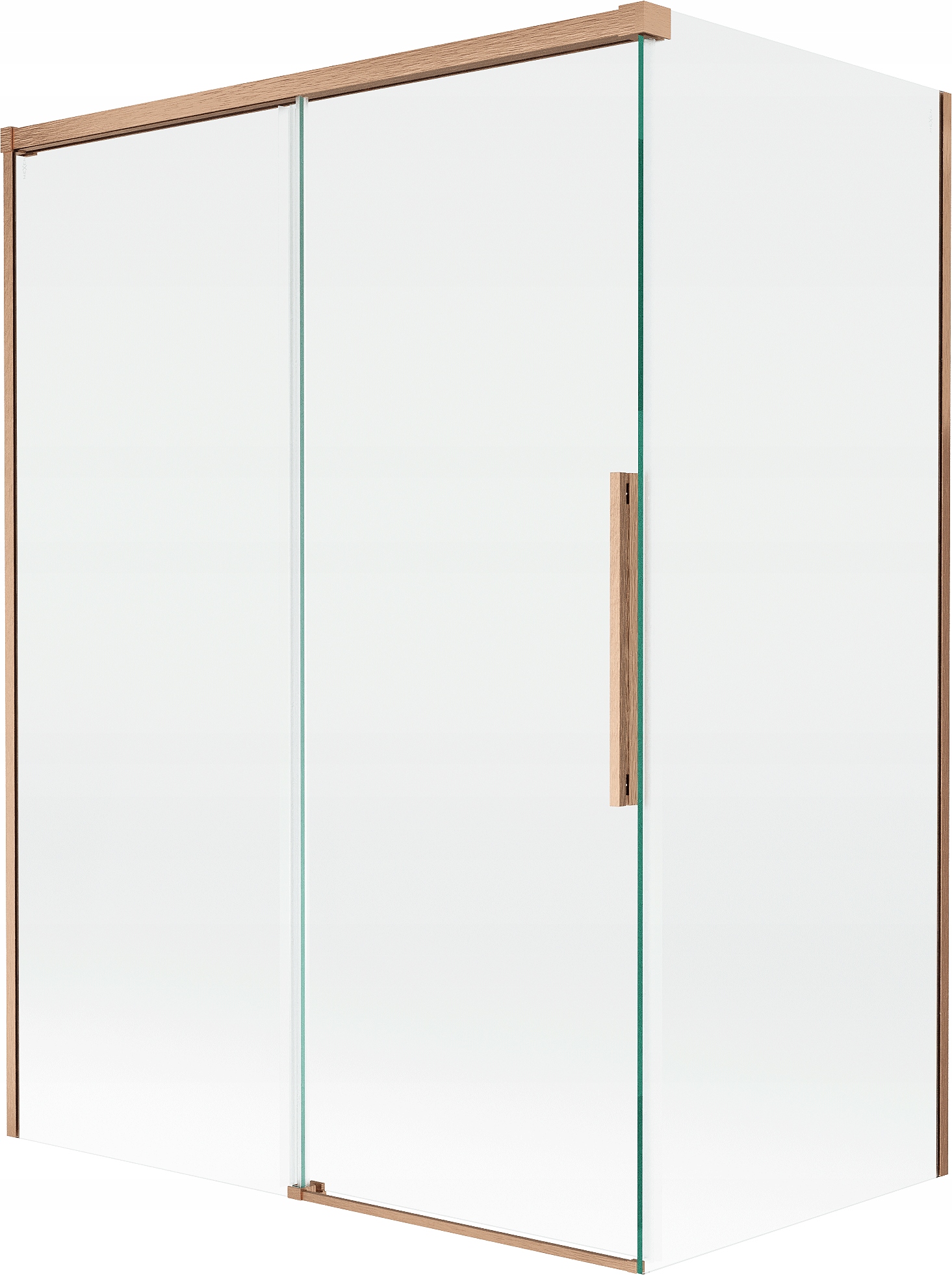 Mexen Rox Parawan Nawannowy 2-SKRZYDŁOWY 120 70X150 Transparent Miedż