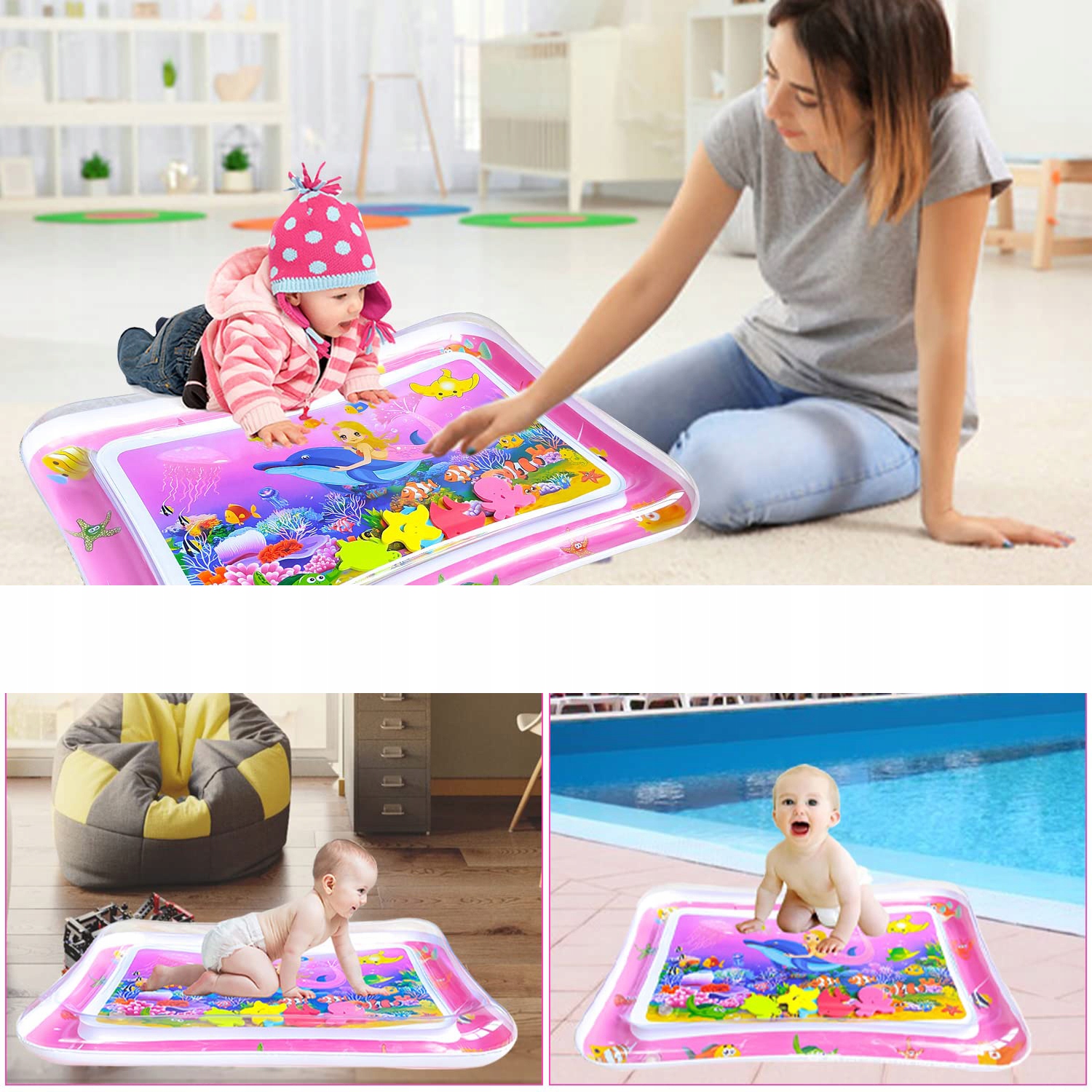 NADMUCHIWANE MATY WODNA DO ZABAWY DLA NIEMOWLĄT Minimalny wiek dziecka 3