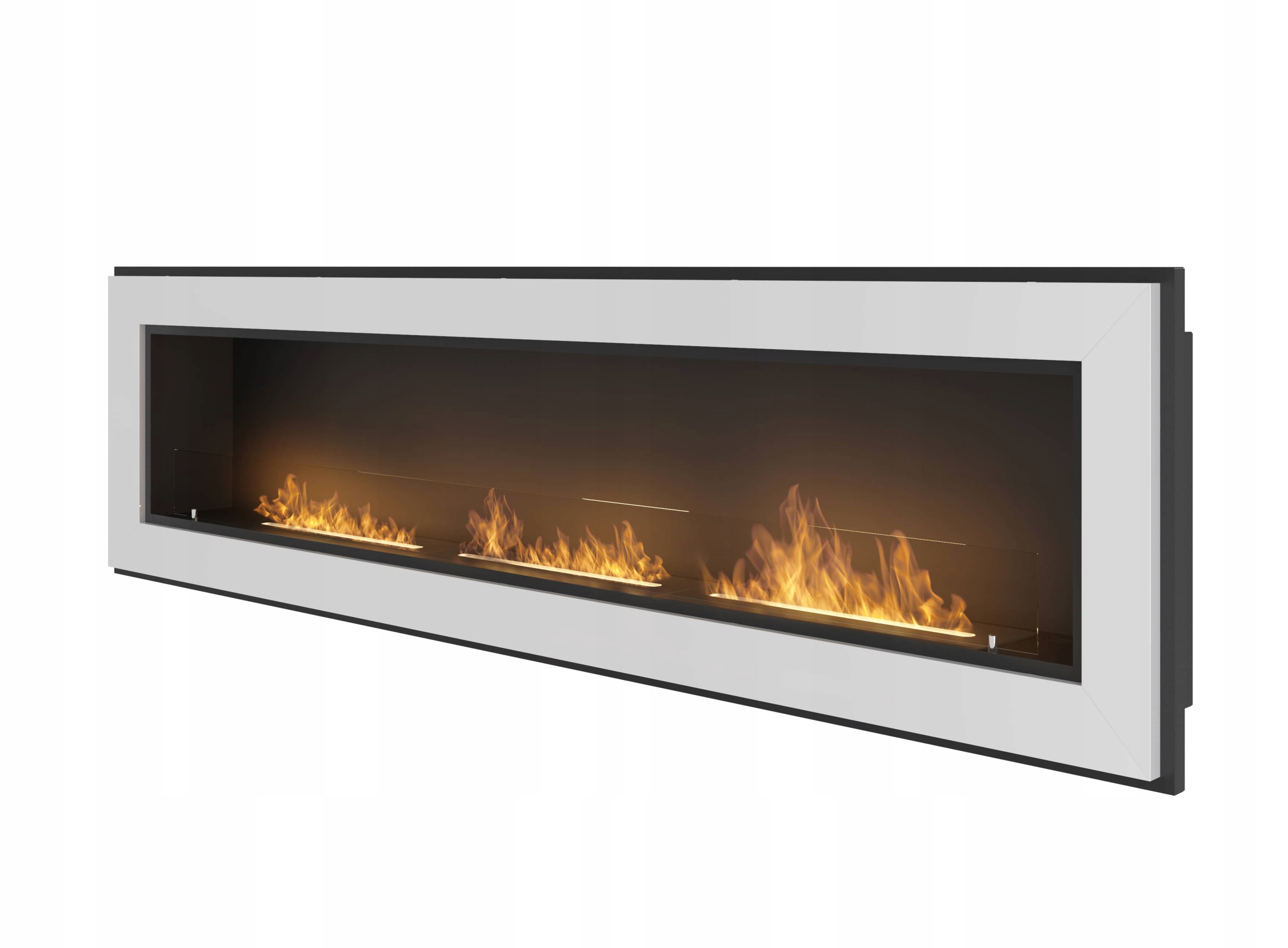 Závesný biokrb na zabudovanie Frame 180CM biely s sklom Simplefire Infire