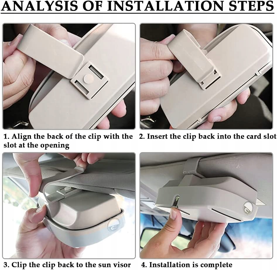 Etui na okulary samochodowe, uniwersalne pudeko Producent inny
