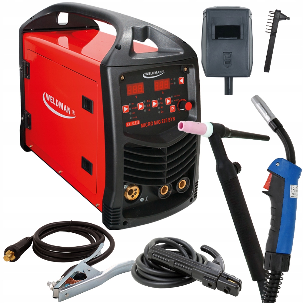 Spawarka Migomat Mig Mag Mma Tig Synergia 220A Weldman Micro 225 230V Inwer