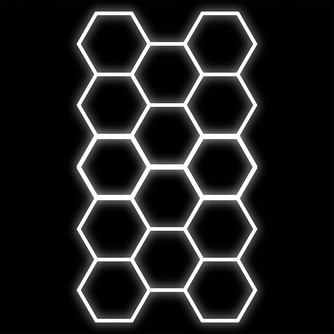Lampa Led Hexagon 399W 37620lm 229x394cm 6500K biała