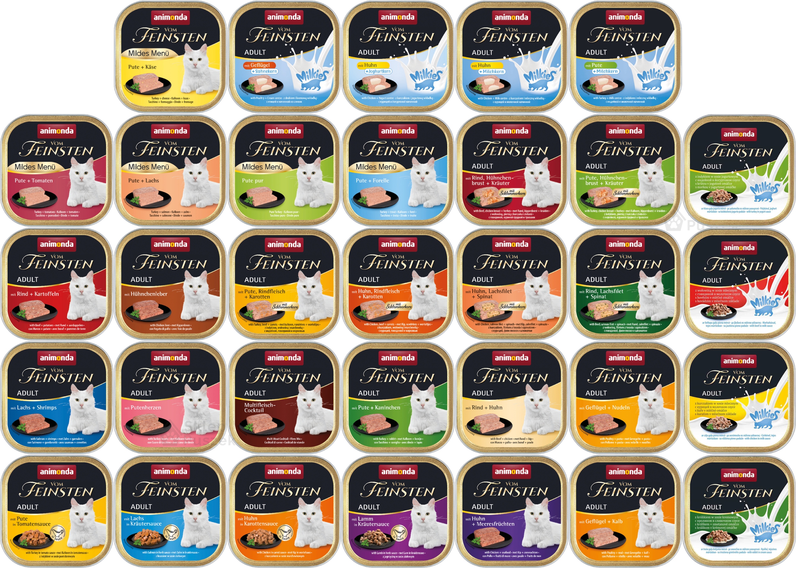 Animonda Kočka vom Feinsten Adult 33x100g tácek MIX Všech 33 příchutí!