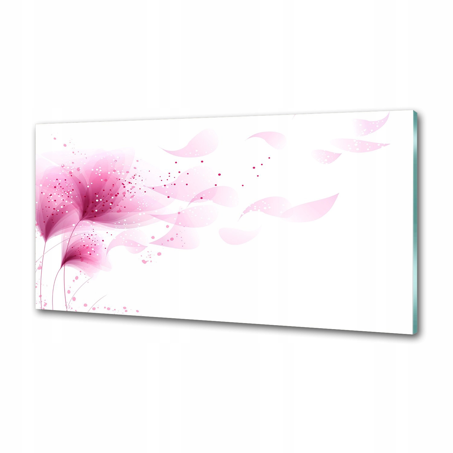Panel dekor sklo Ružový kvet 100x50 cm Lepidlo