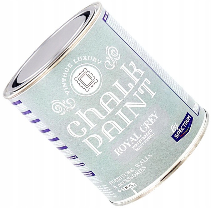 Farba Wodna Z Domieszką Kredy SZARA FARBA KREDOWA 750ml WODNA DO MEBLI MATOWA (02) • Cena, Opinie