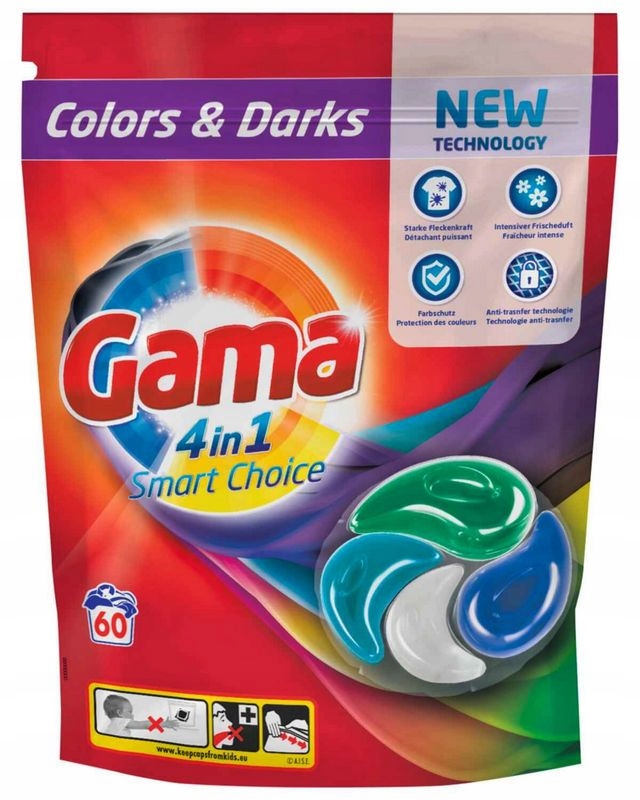 

Gama Caps Color Dark kapsułki 60 prań Czarnego De