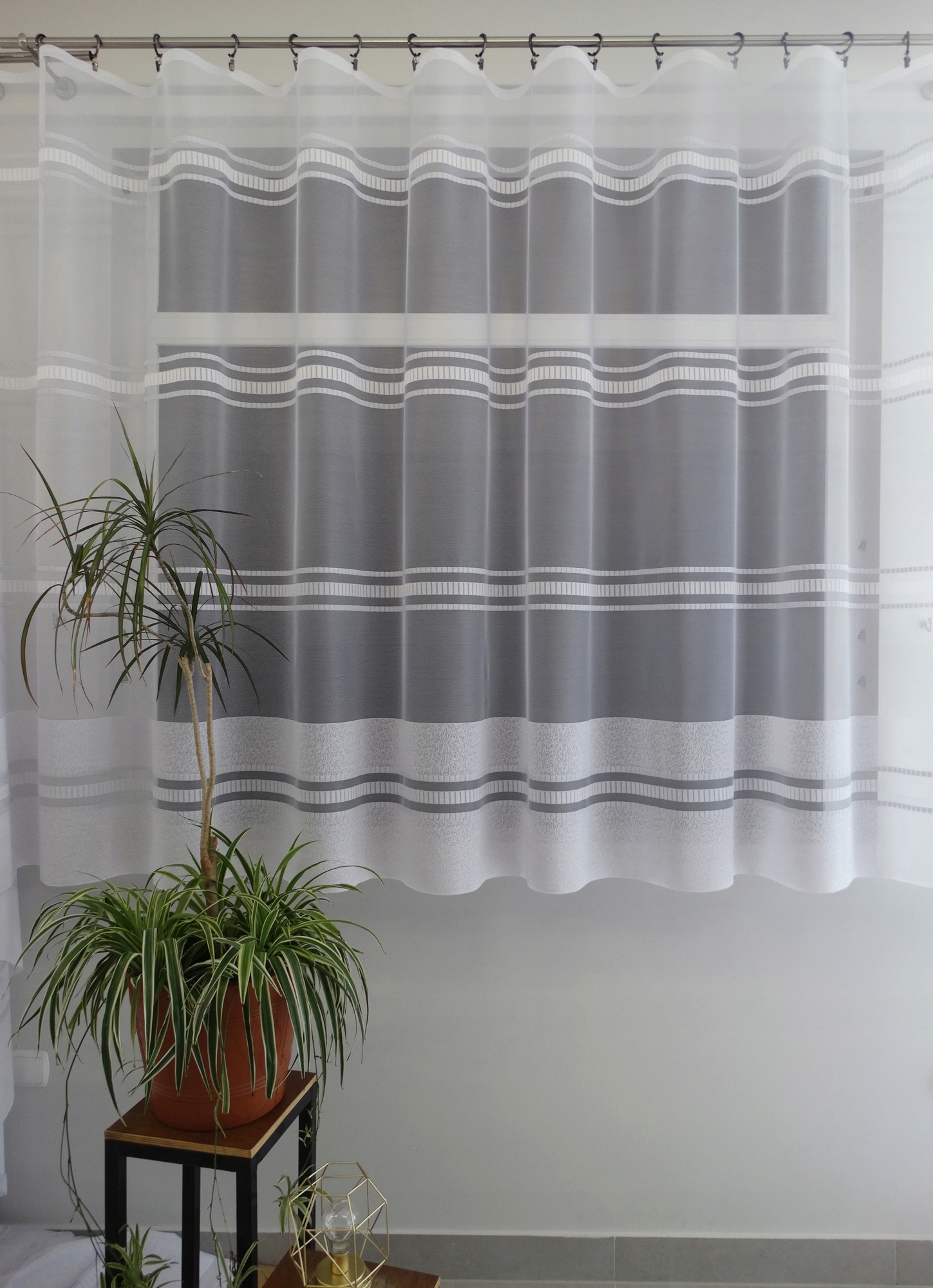 Mg Záclona 352860 Bílá stříbro 300x250 Bt obšitá M