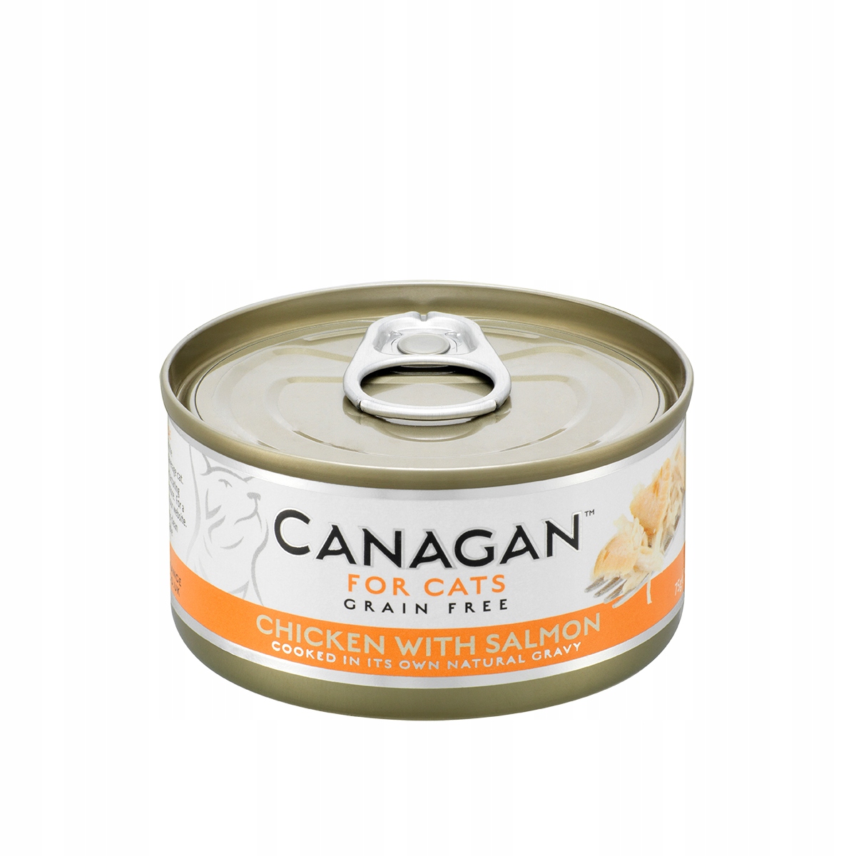 Canagan Kuře s lososem Krmivo Vlhké pro kočky Sada 12 x 75 g