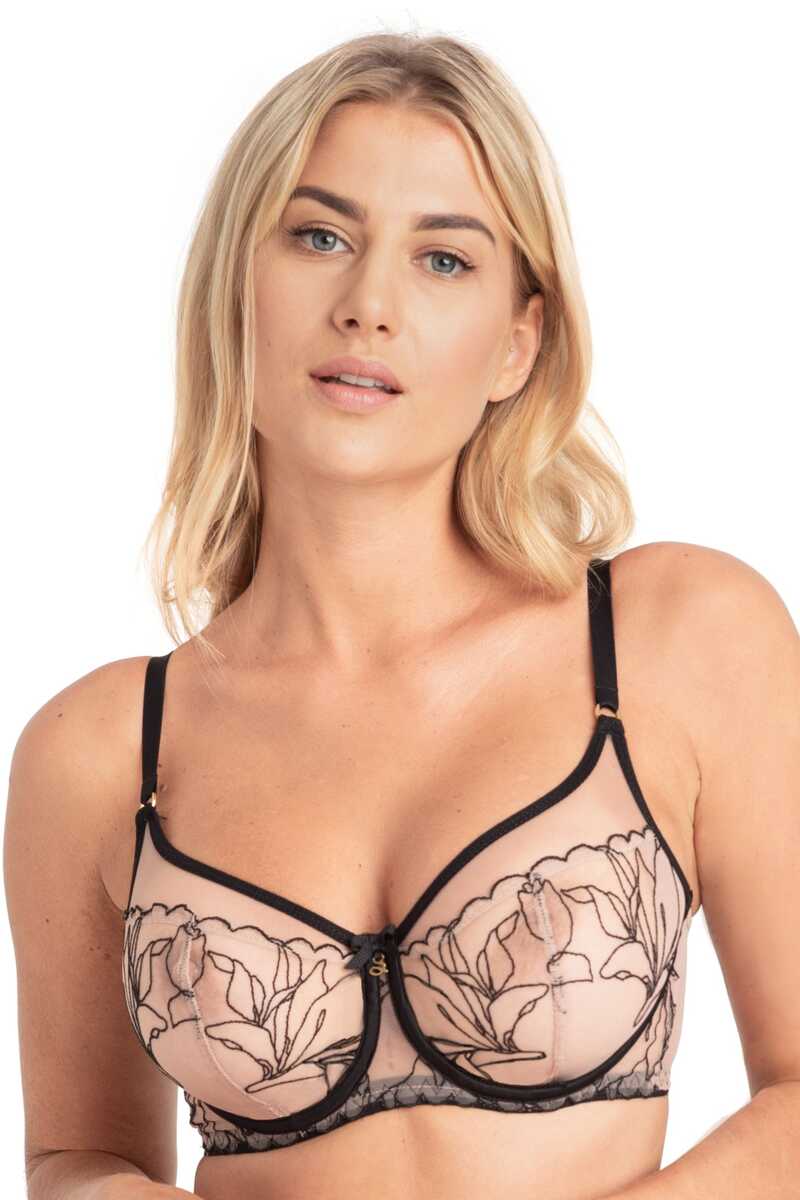 Samanta Podprsenka s měkkou výšivkou jako tetování Irina A143 tattoo 70H