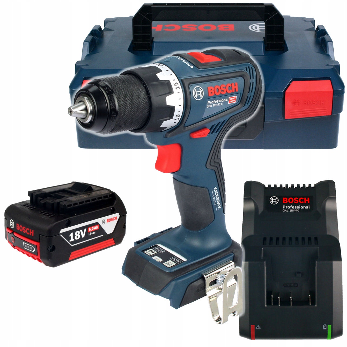 

Wkrętarka Gsr 18V-90 C Bosch 1x5,0Ah L-boxx