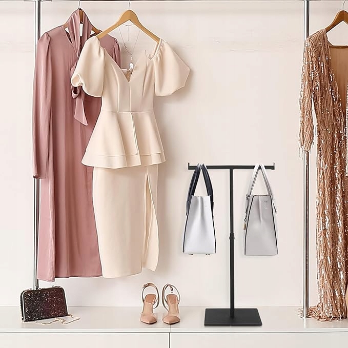 POLMART STOJAK EKSPOZYTOR NA TOREBKI ŁAŃCUSZKI CZARNY MATOWY REGULOWANY Kod producenta R313BL