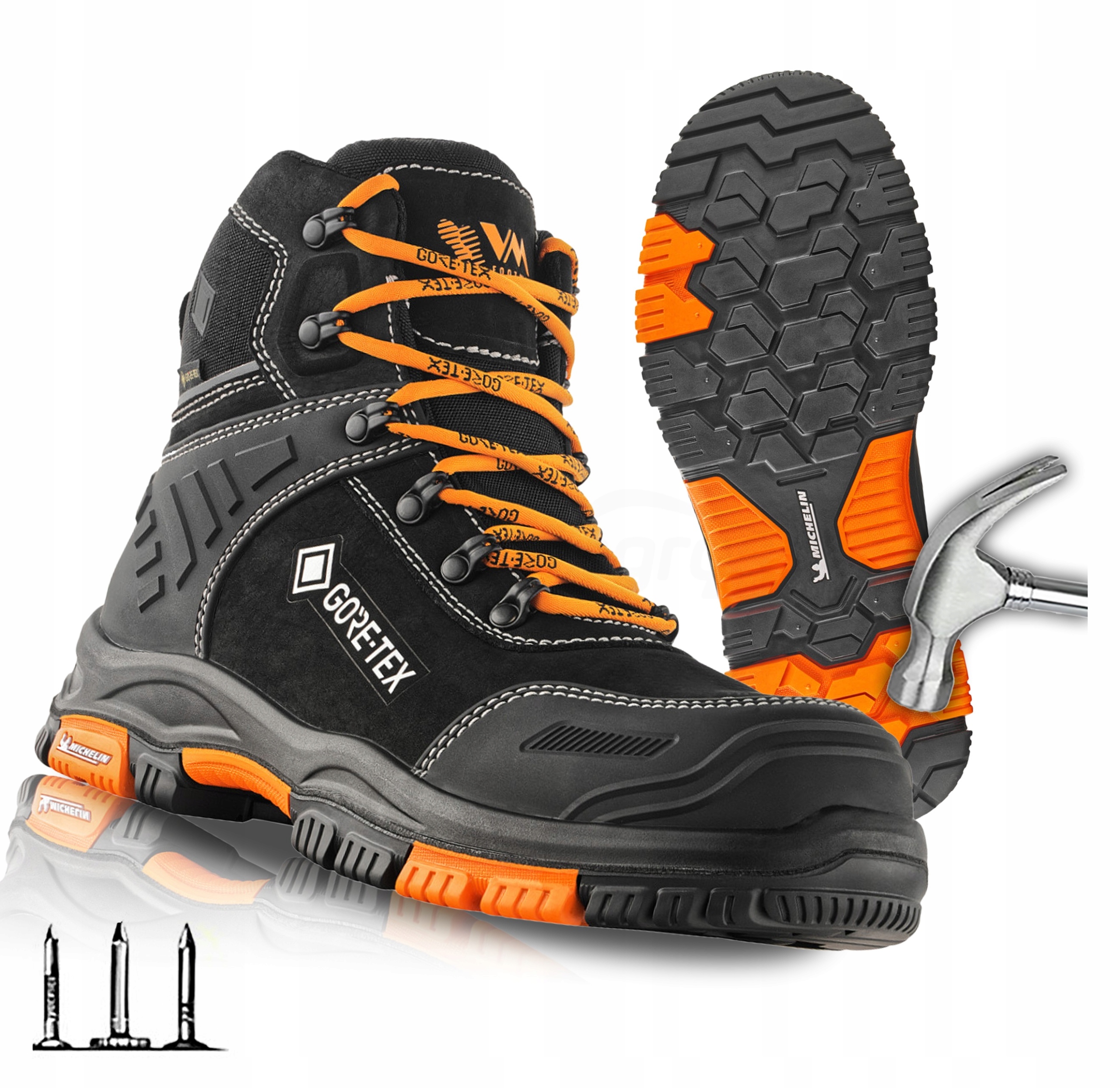 Pánská pracovní obuv Membrána Gore-Tex VM Michelin Hamilton S7L Hro Sr 40
