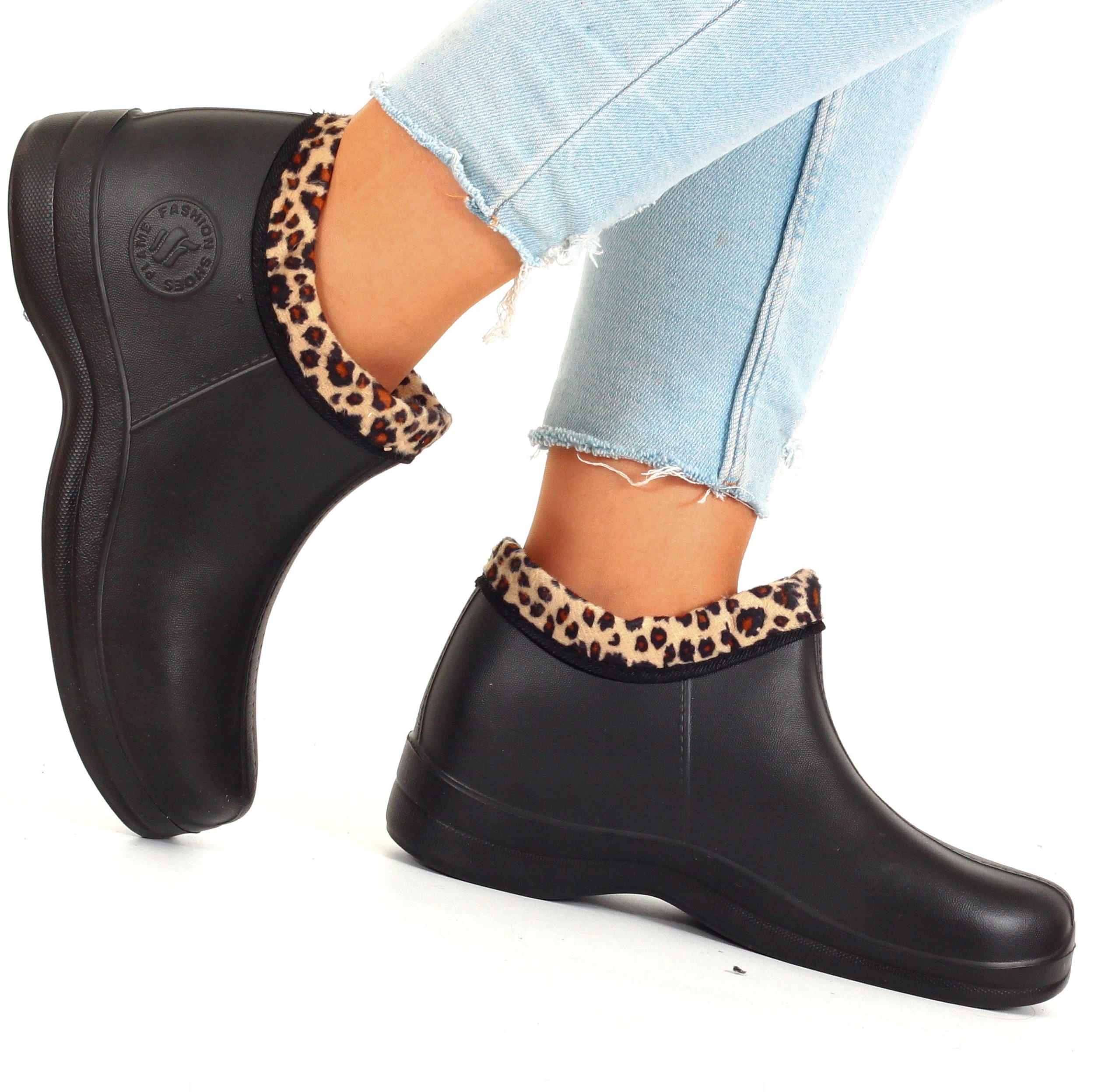 KALOSZE damskie gumowce piankowe KRÓTKIE OCIEPLANE Kod producenta 11A55078gra