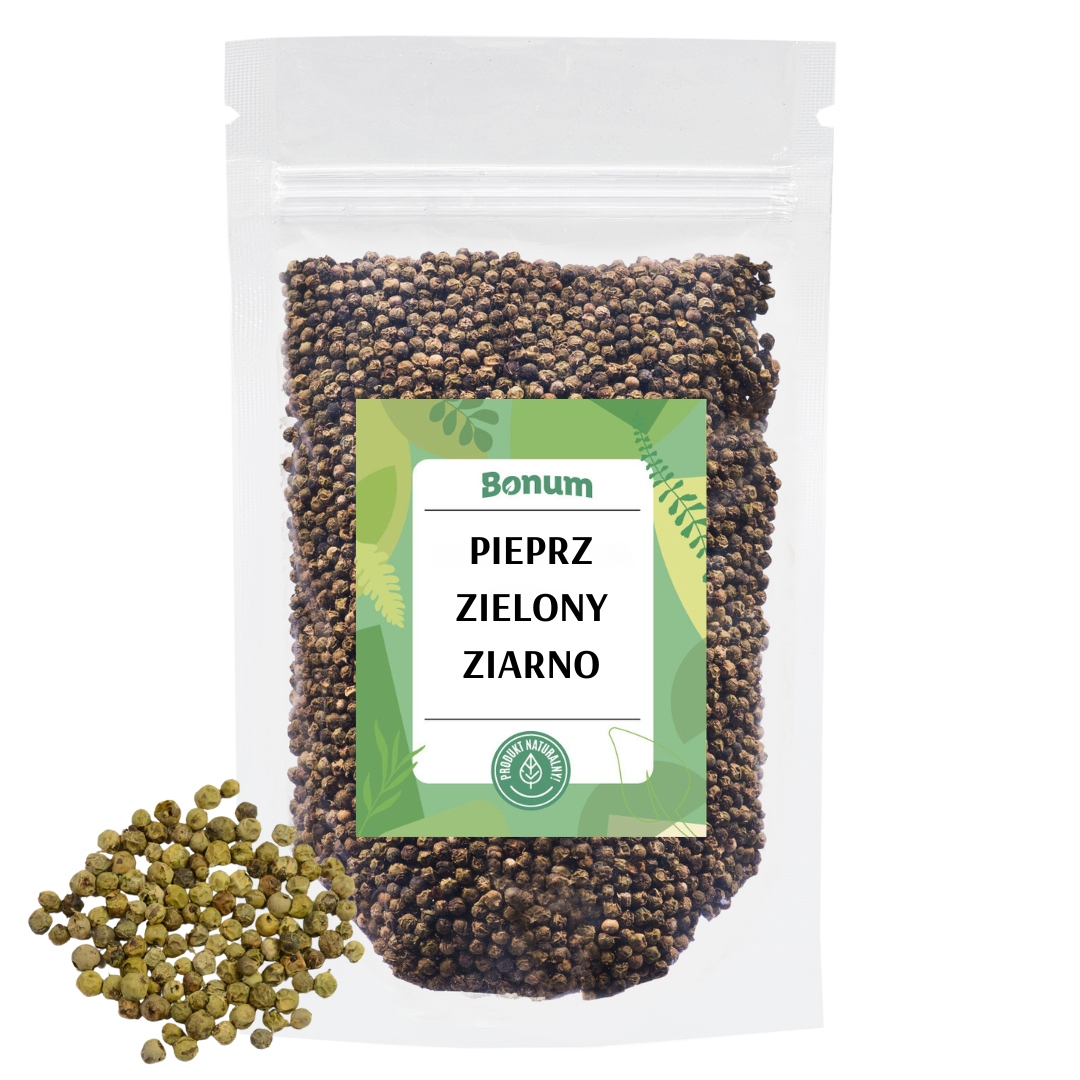 Levně Zelený pepř zrna Aromatická zrna Přírodní čerstvá 1kg Bonum