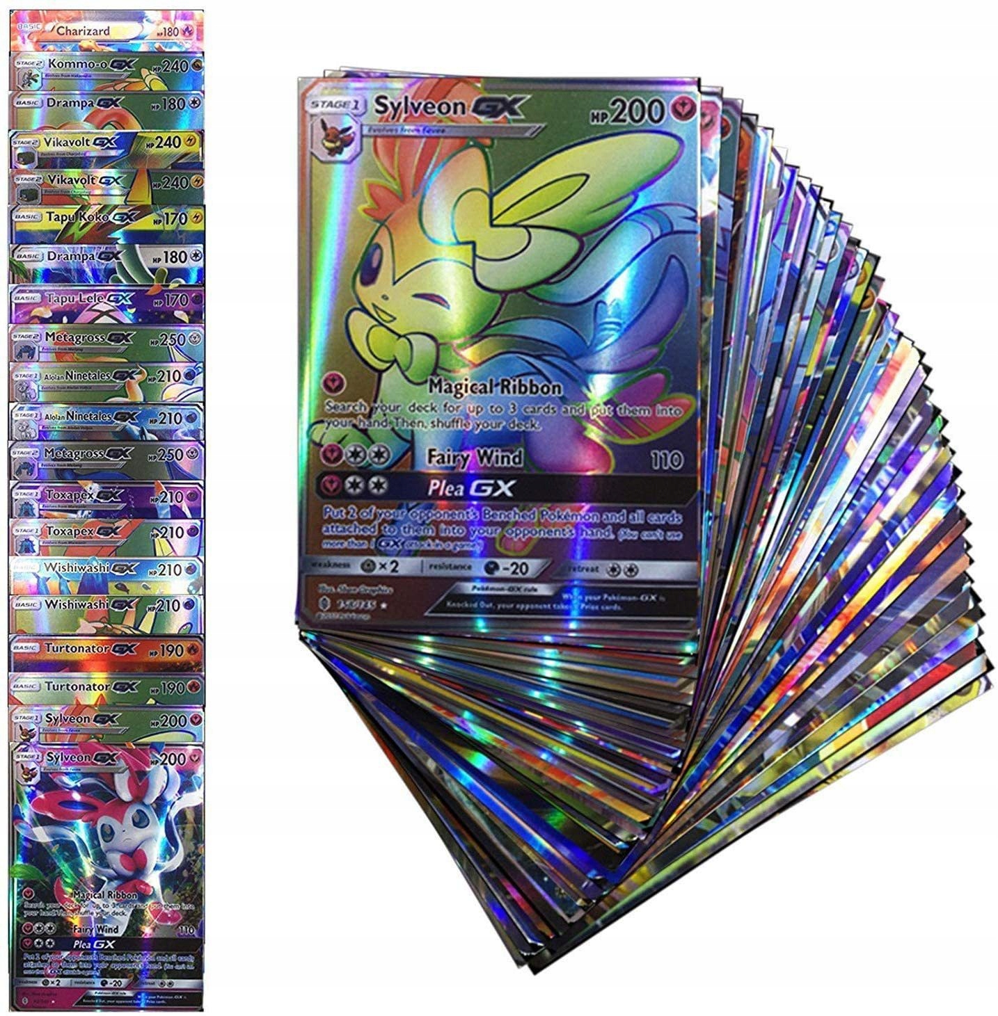 

100 Sztuk Legendarnych Tag kart Pokemon Ex+gx