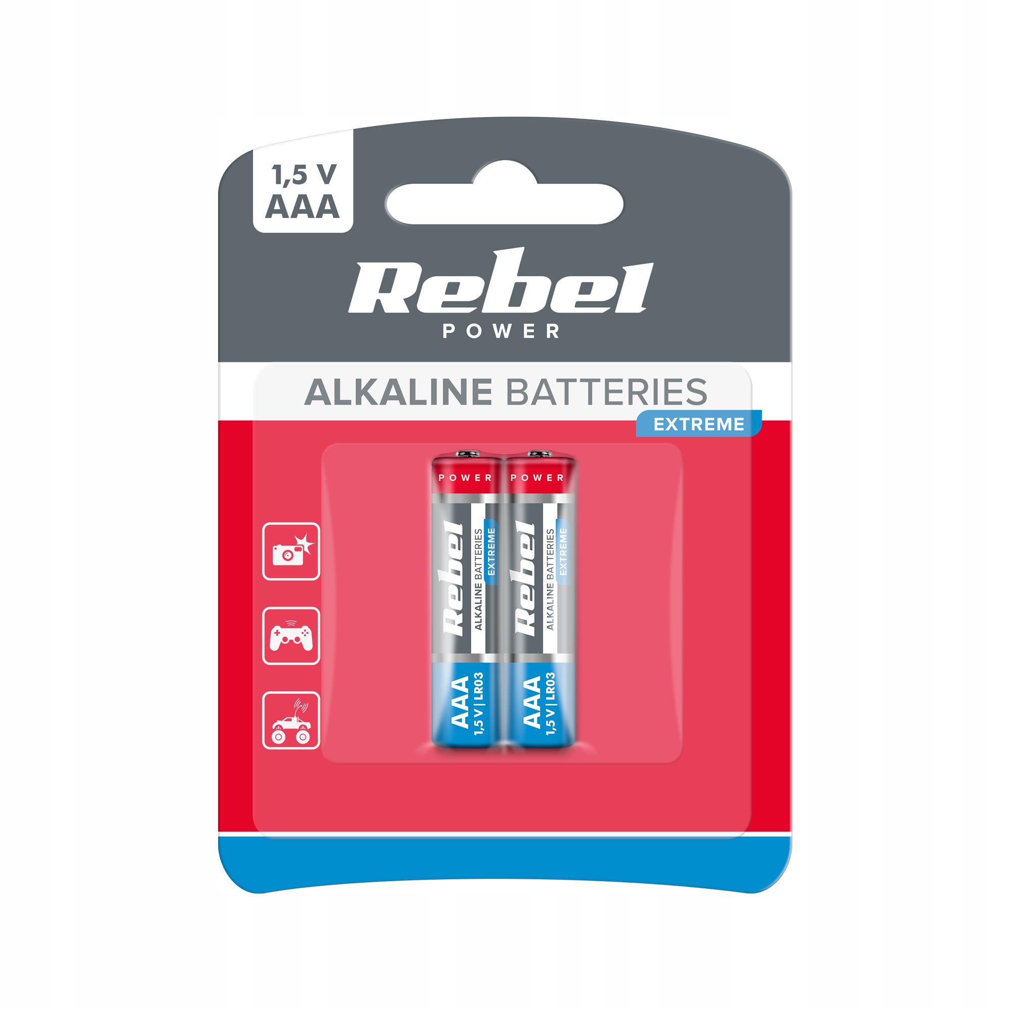 Baterie alkaliczne Extreme LR03 2szt. bl Rebel Electronics
