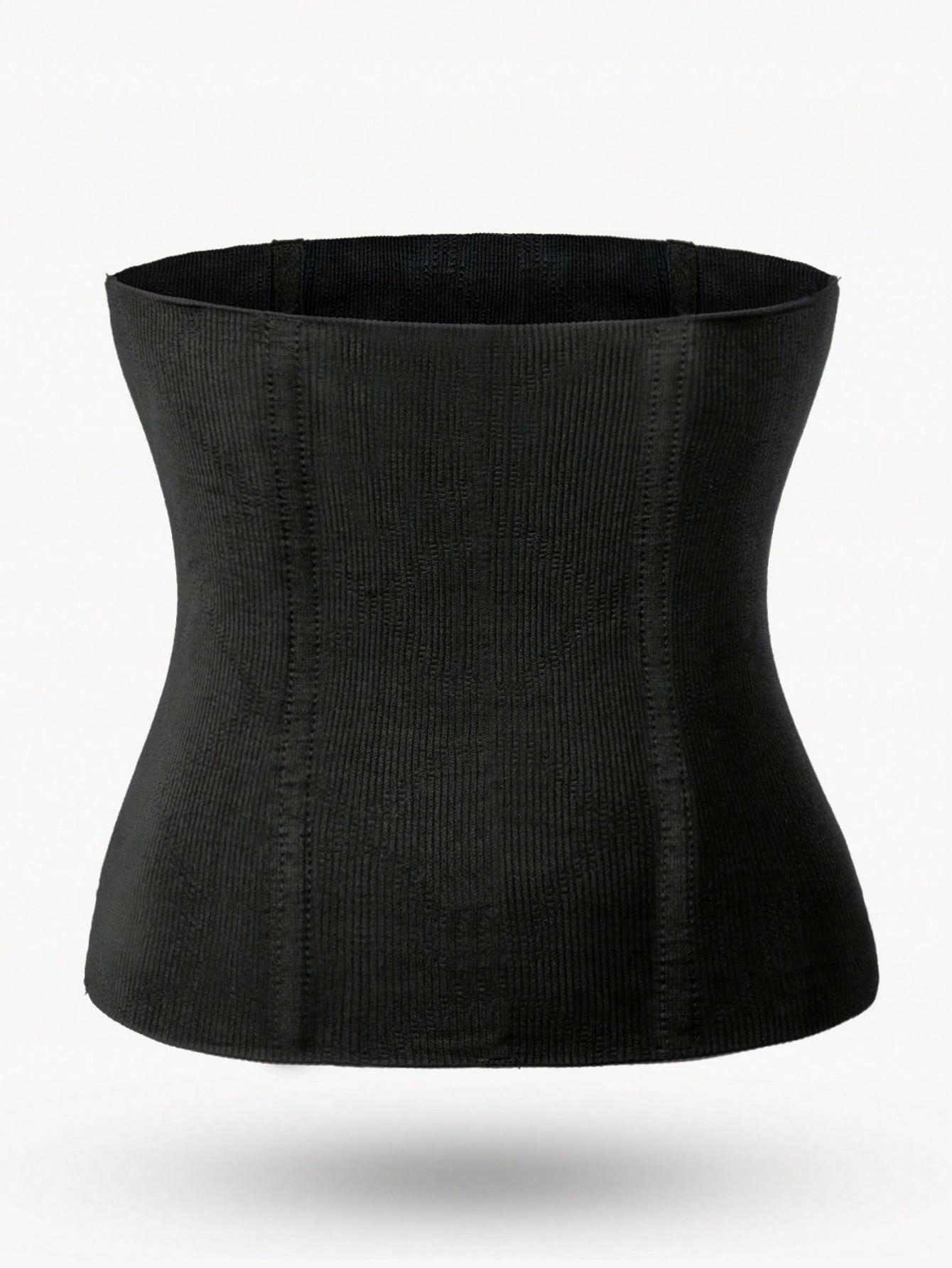 CZARNY GŁADKI GORSET WYSZCZUPLAJĄCY KLASYCZNY SHEIN S Kolor czarny