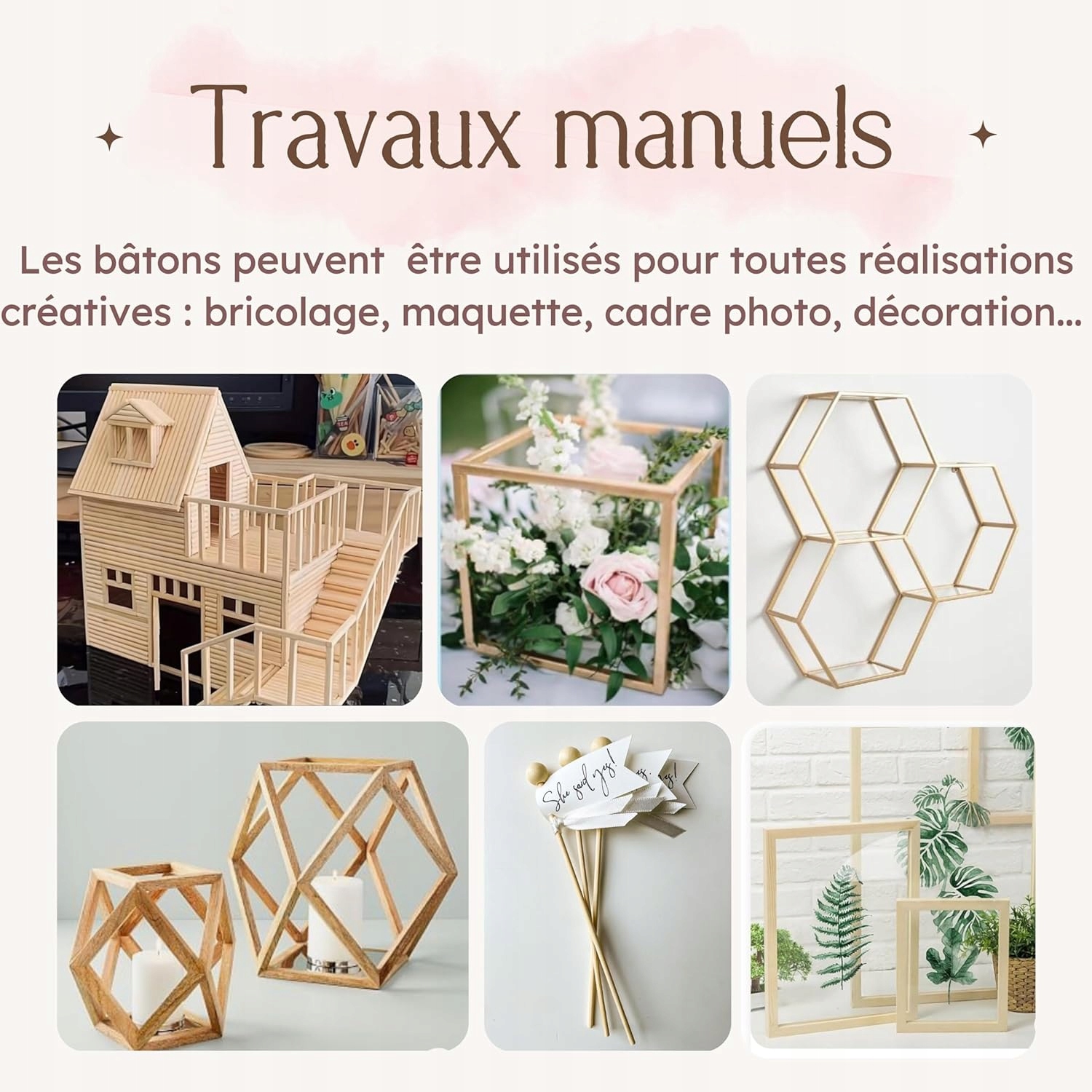 100 patyczków do waty cukrowej Kwadratowe patyki drewniane 30 cm topola Kod producenta 100