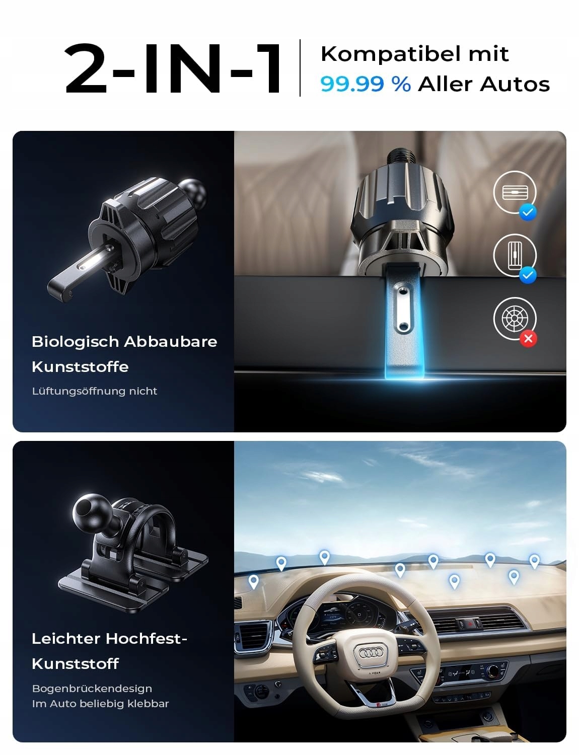 LISEN Magsafe 15W Car Mount Magnetic Charger iPhone 16/15/14/13/12 — miniatura 2