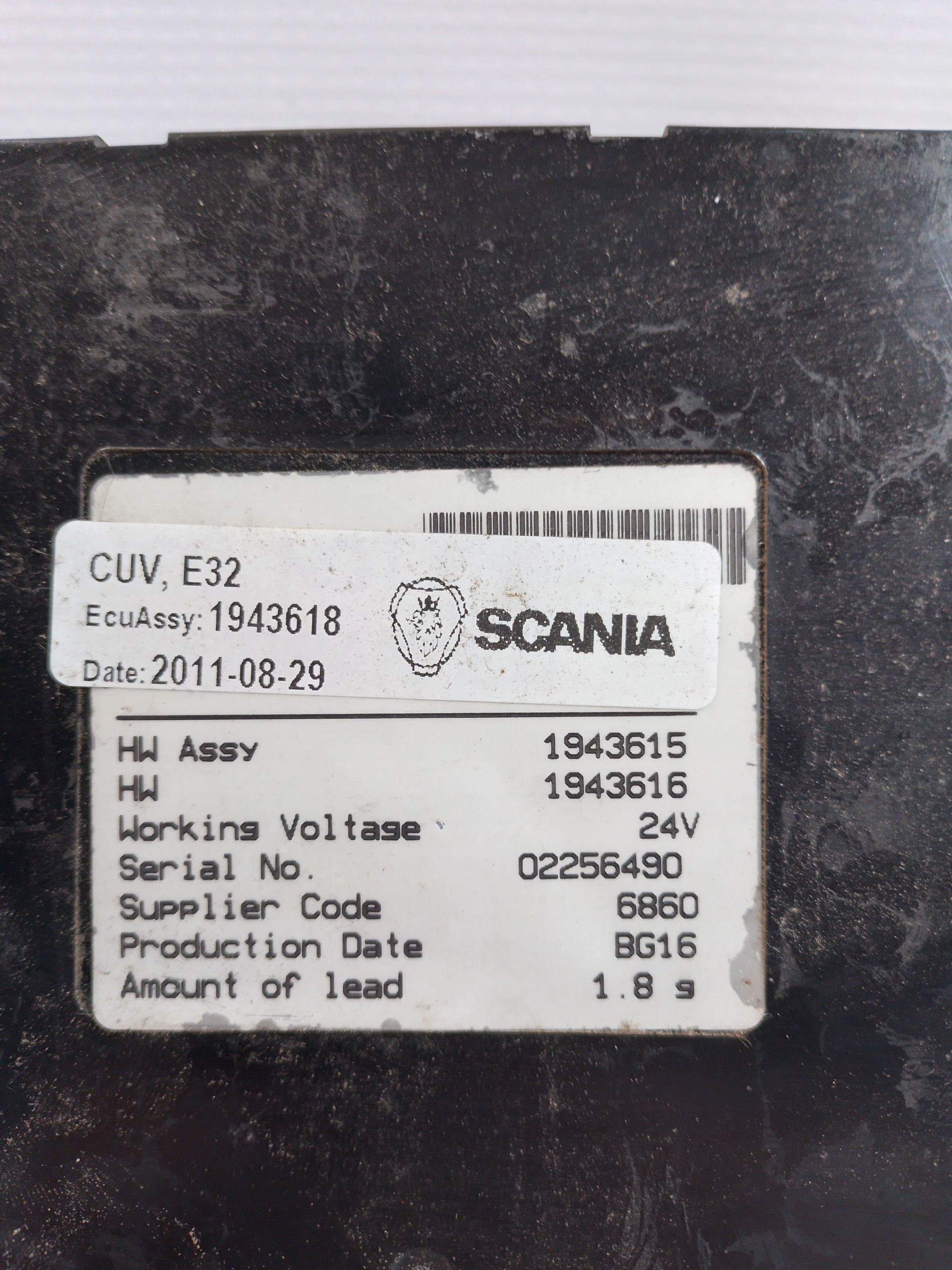 KOORDYNATOR STEROWNIK ŚWIATEŁ SCANIA R 1943618 ALL/I/12 Typ samochodu Samochody ciężarowe