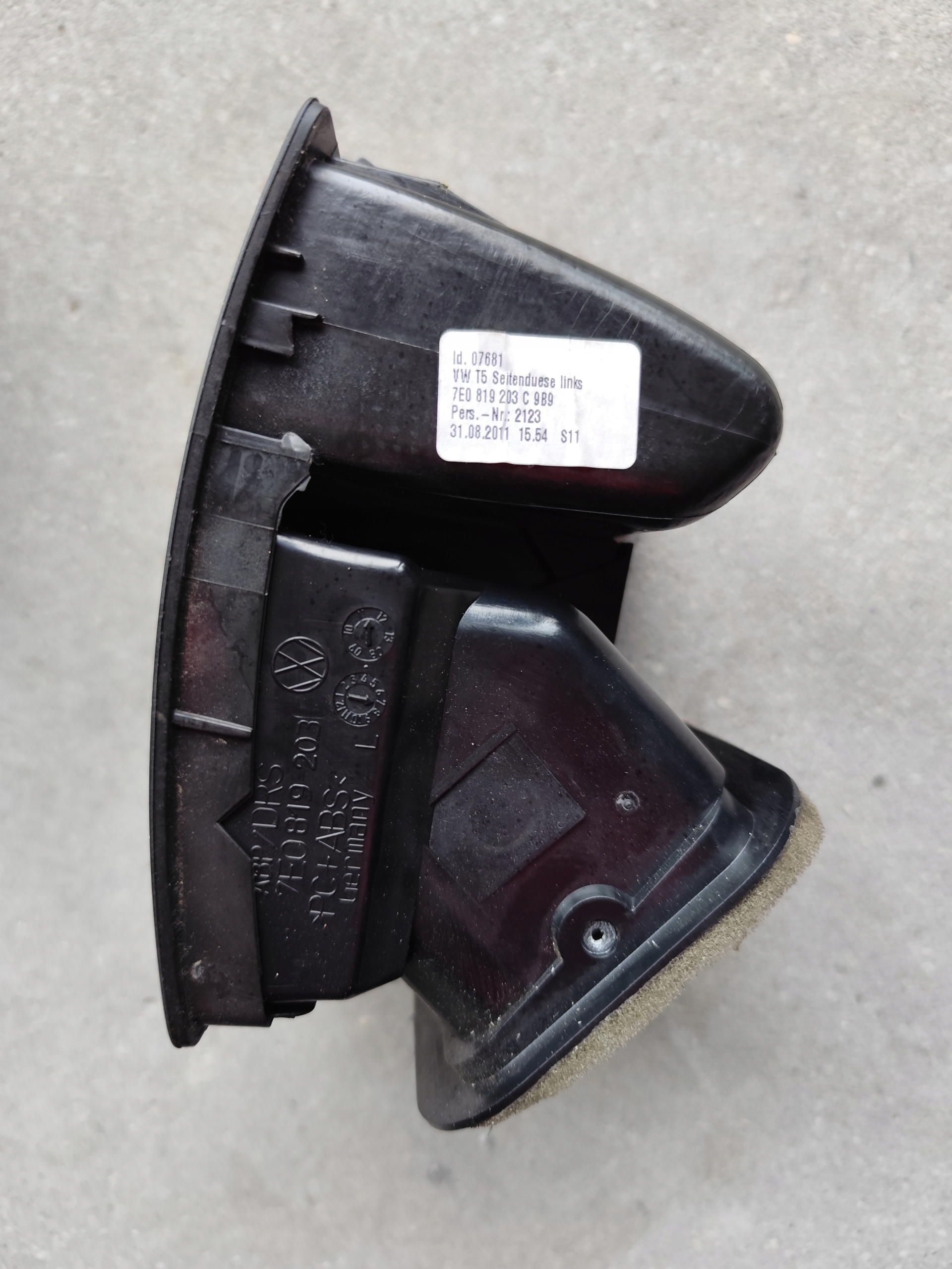 grid air conditioning devices left side VW T5 LIFT 7E0819203C