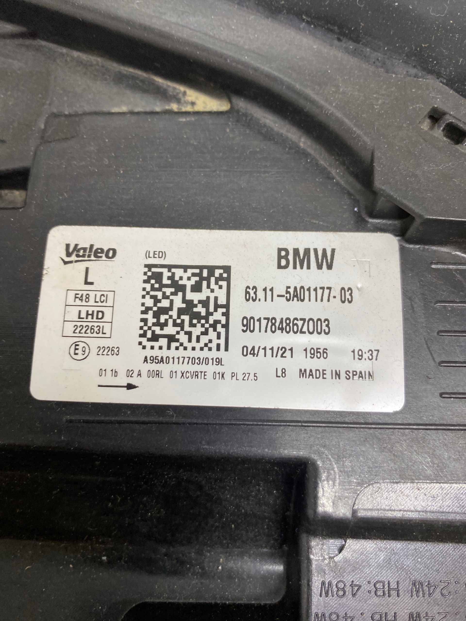 light LED BMW X1 F48 LCI 5A01177