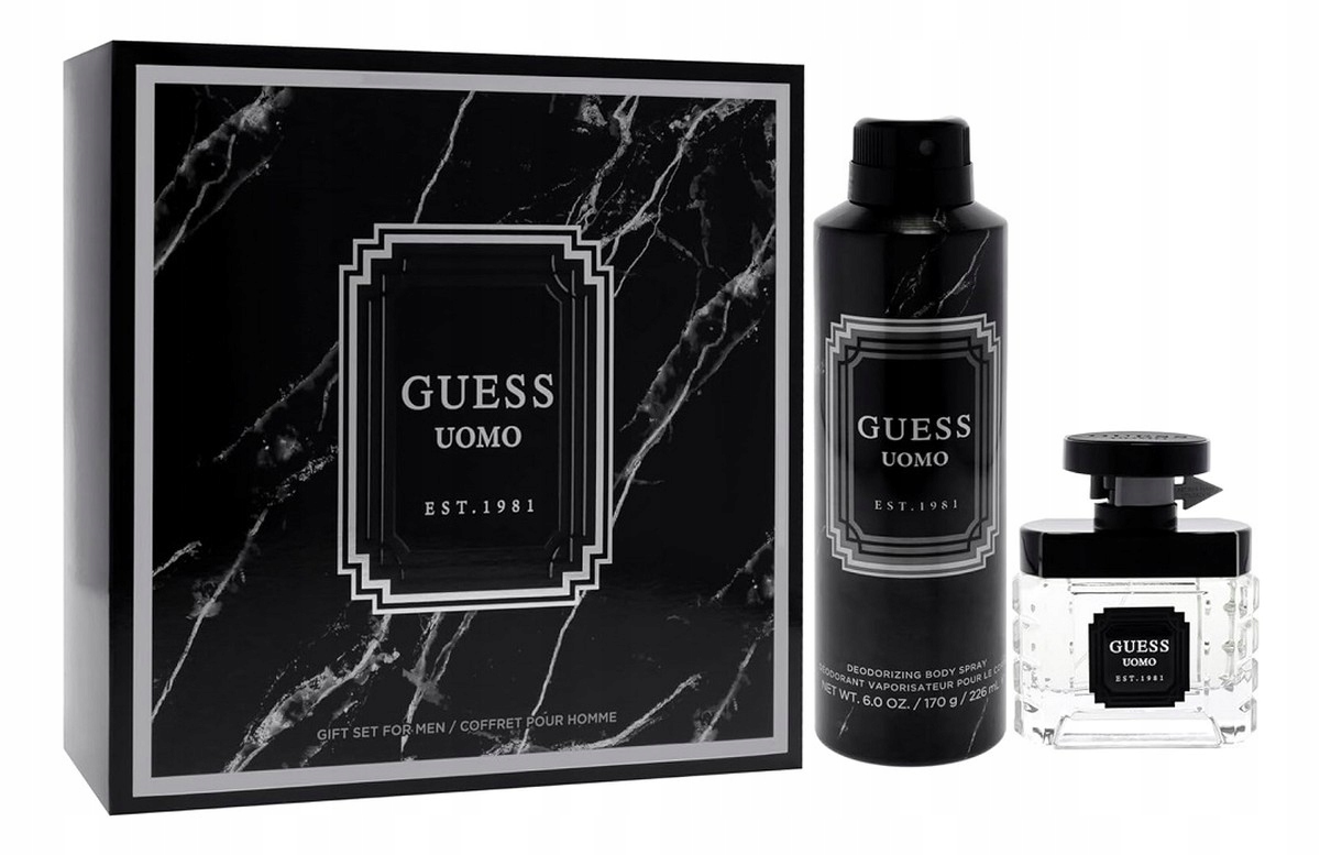 Guess Uomo Sada toaletní voda sprej 50 ml deodorant sprej 226 ml