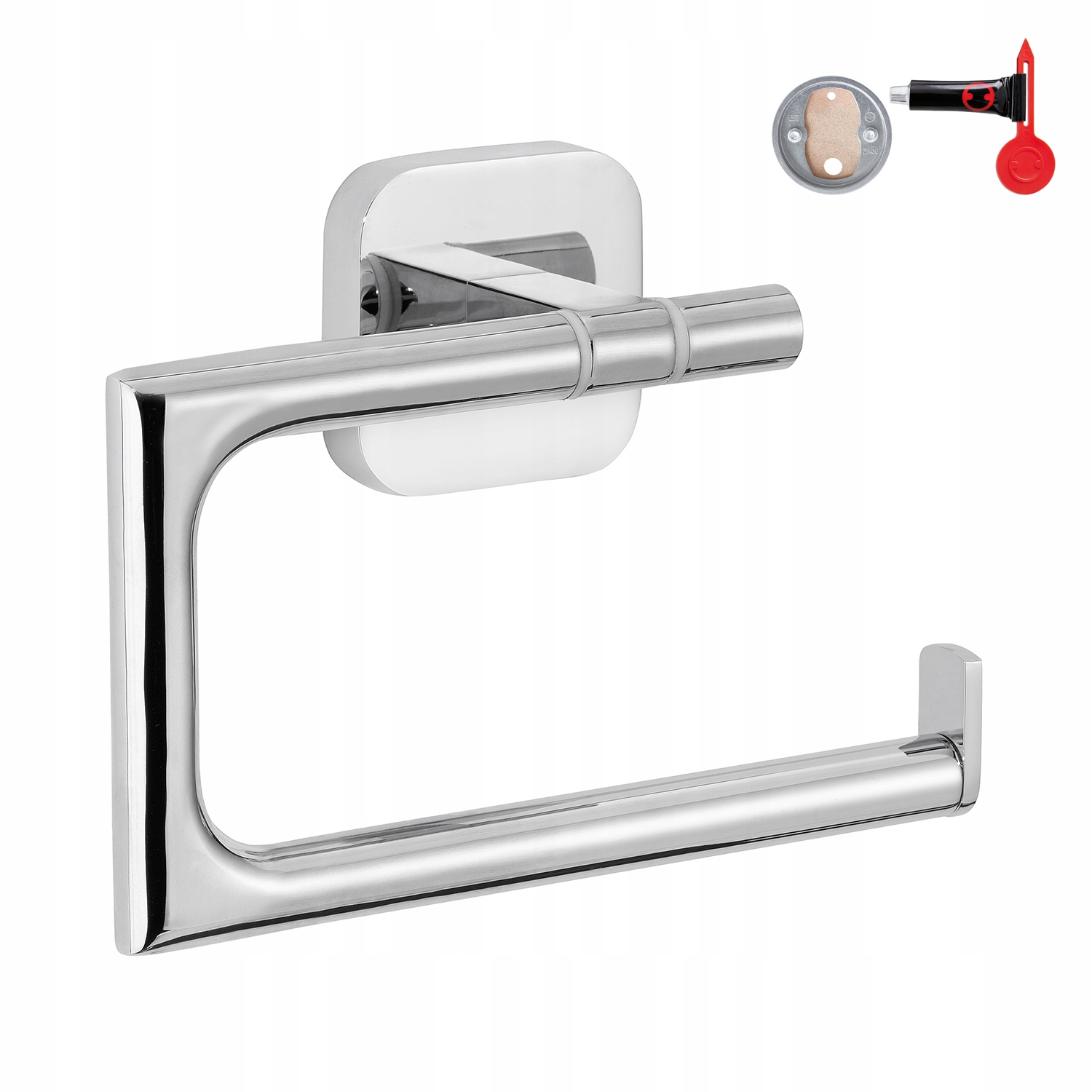 Tesa Elegaant Nástěnný držák na papír bez vrtání, kovový, chrom