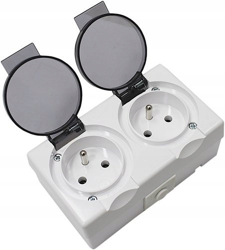 

Gniazdo Podwójne Natynkowe Hermetyczne IP44 Karlik