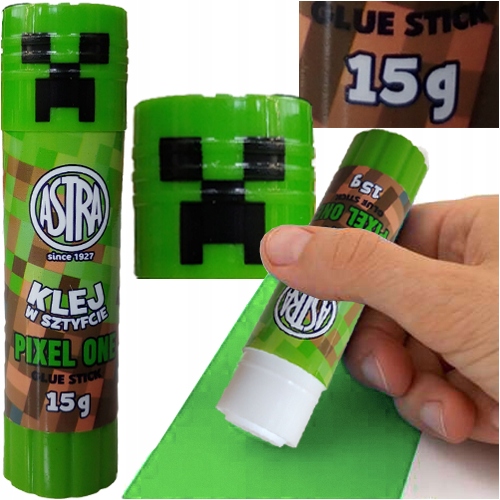 KLEJ W SZTYFCIE ASTRA SZKOLNY 15G WYDAJNY MOCNY MINECRAF PIXEL ONE