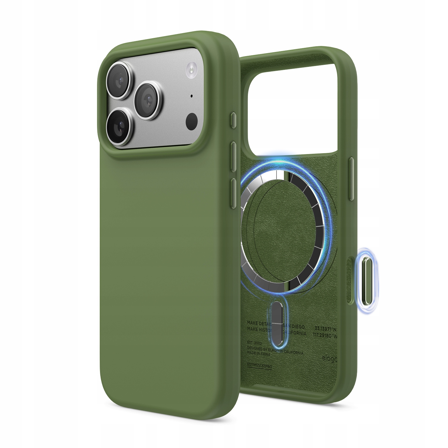 Silikonové Pouzdro s MagSafe Elago pro iPhone 17 Pro Cedar Green