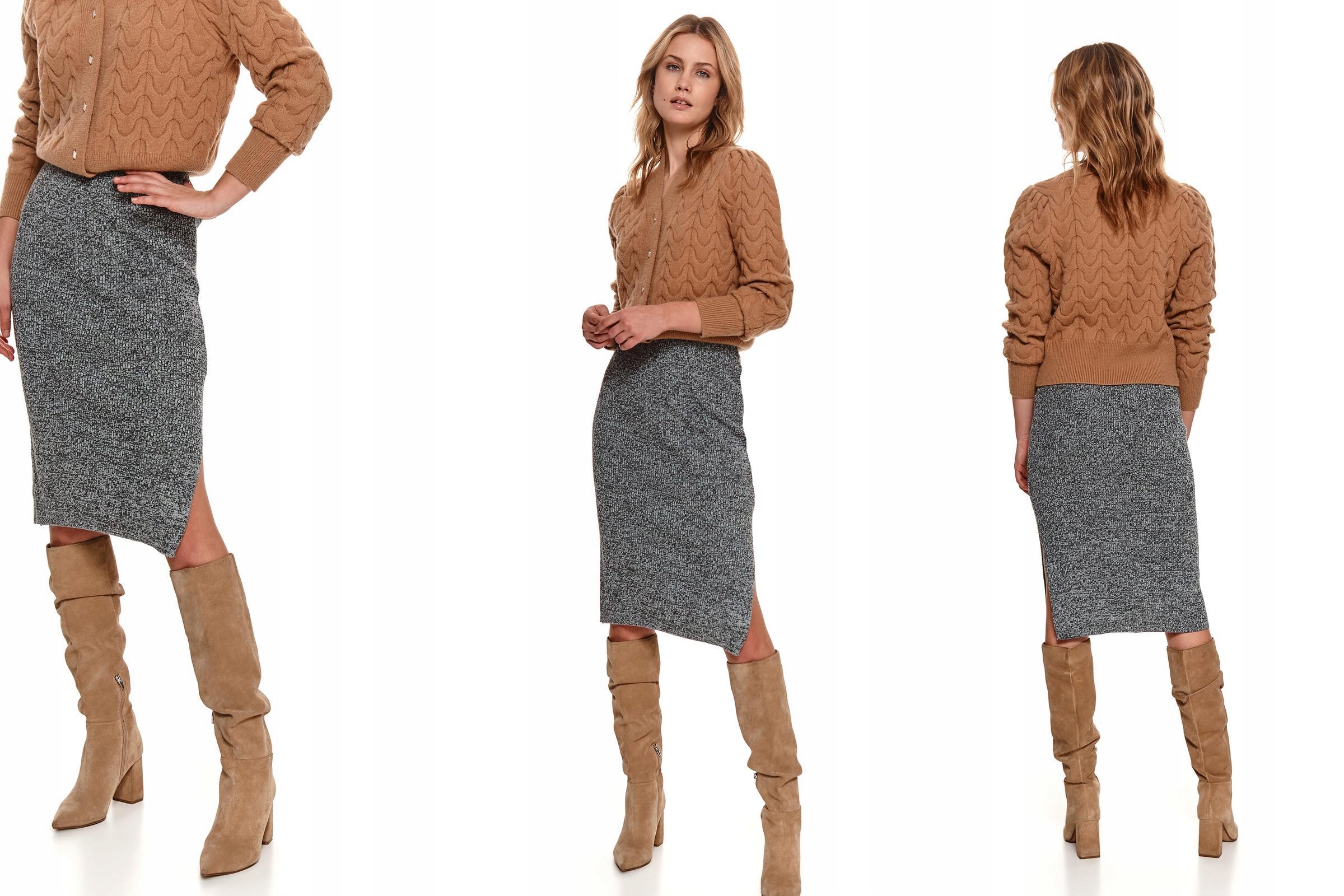 K14588 TOP SECRET DZIANINOWA OŁÓWKOWA SPÓDNICA _36