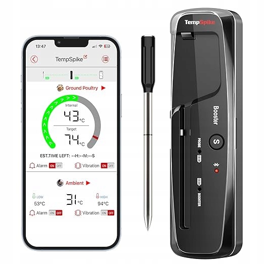 Kuchyňský teploměr ThermoPro TempSpike Bevodičová sonda TP-961 Bluetooth