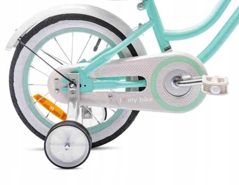 Rower dla dziecka 14&quot; Heart bike miętowy bmx Wiek dziecka 3 lata +