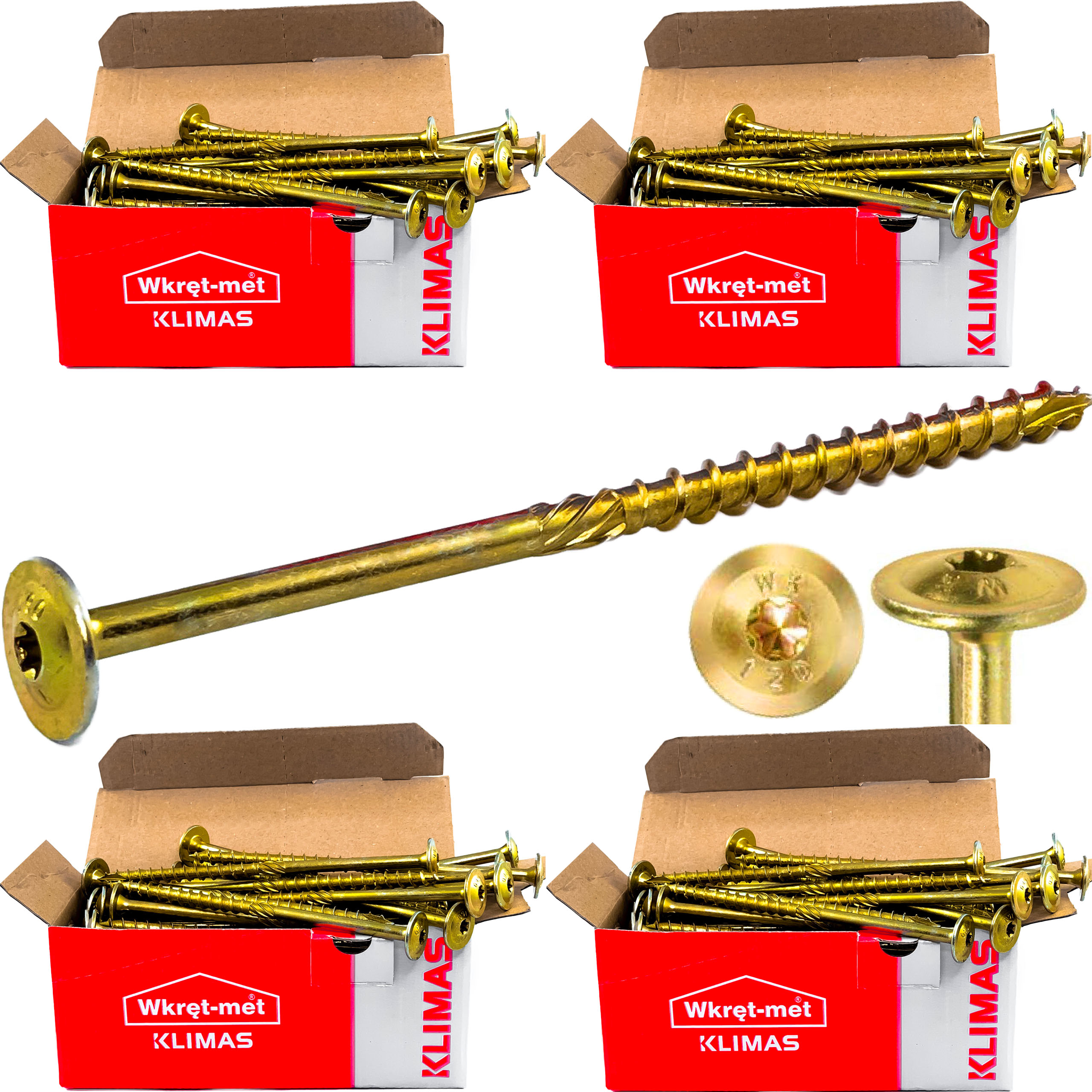 

Wkręty do Drewna Ciesielskie Torx 8x180mm 200 szt.