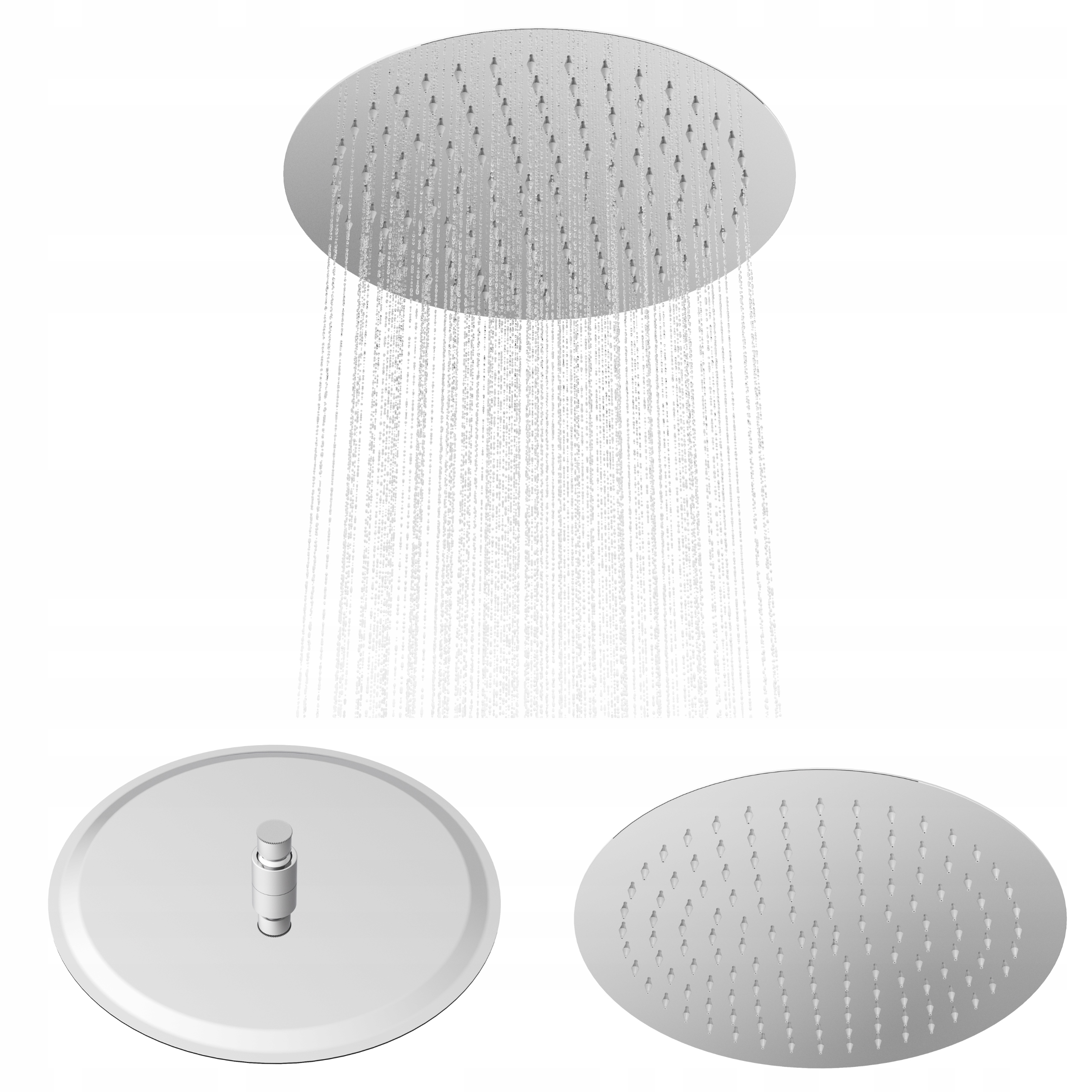 Dešťová sprcha kulatá, chrom, pro kabiny Slim, 30 cm