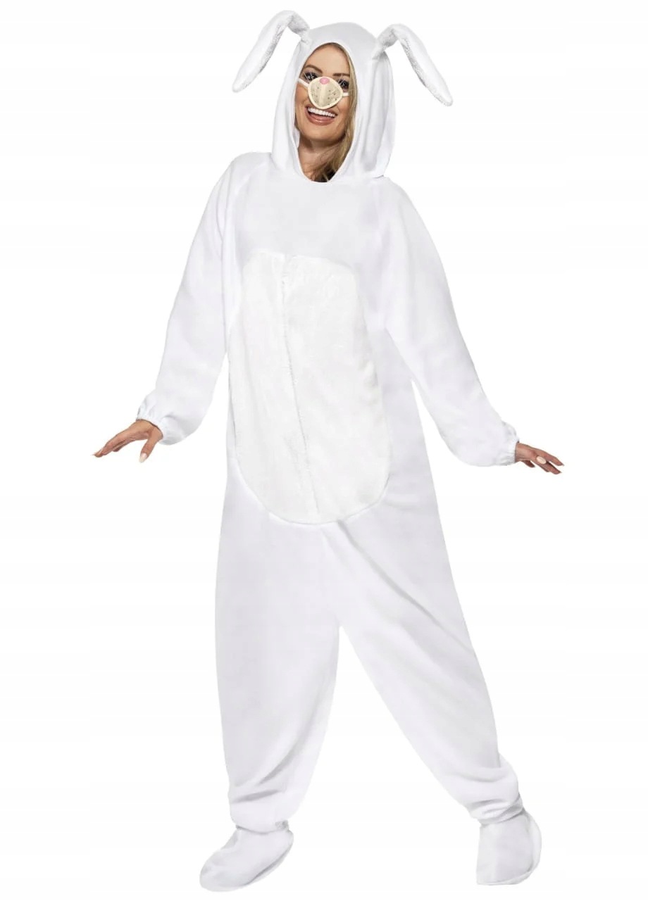Kostým králíka Overal Kigurumi pro dospělé Převlek Kombinéza M