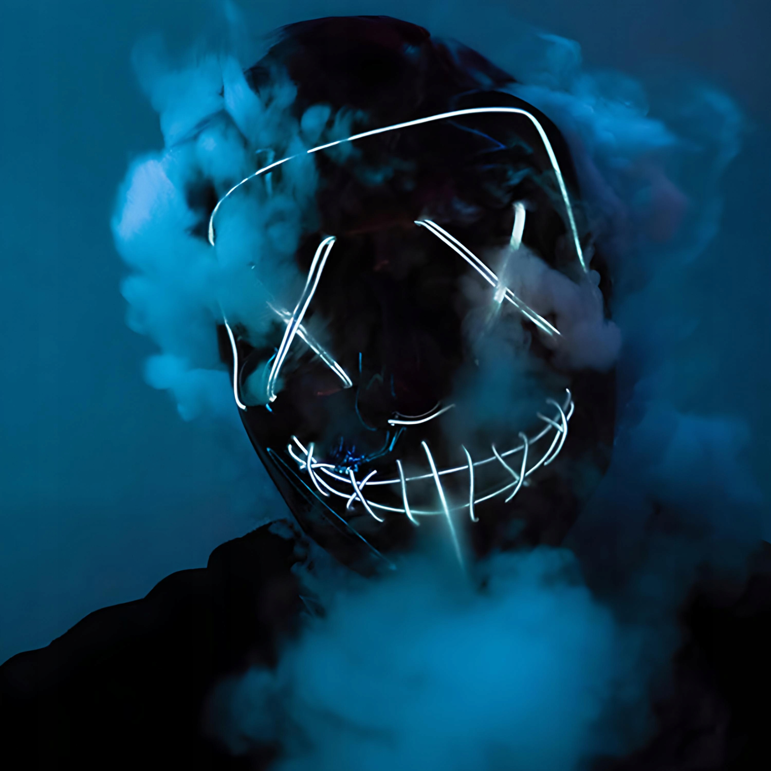 MASKA LED ŚWIECĄCA LEDOWA HALLOWEEN IMPREZA PURGE Rodzaj na twarz