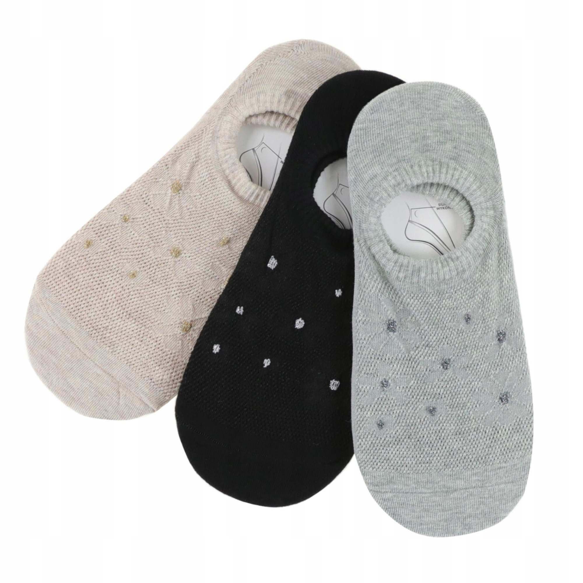 3-pak DAMSKIE skarpety stopki balerinki 38-41