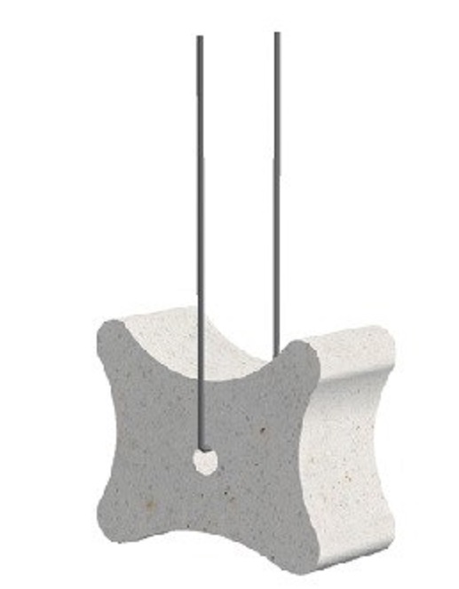 Betonowy Dystans Podładka od zbrojenie typ Kość 35/40/50mm (250 sztuk)