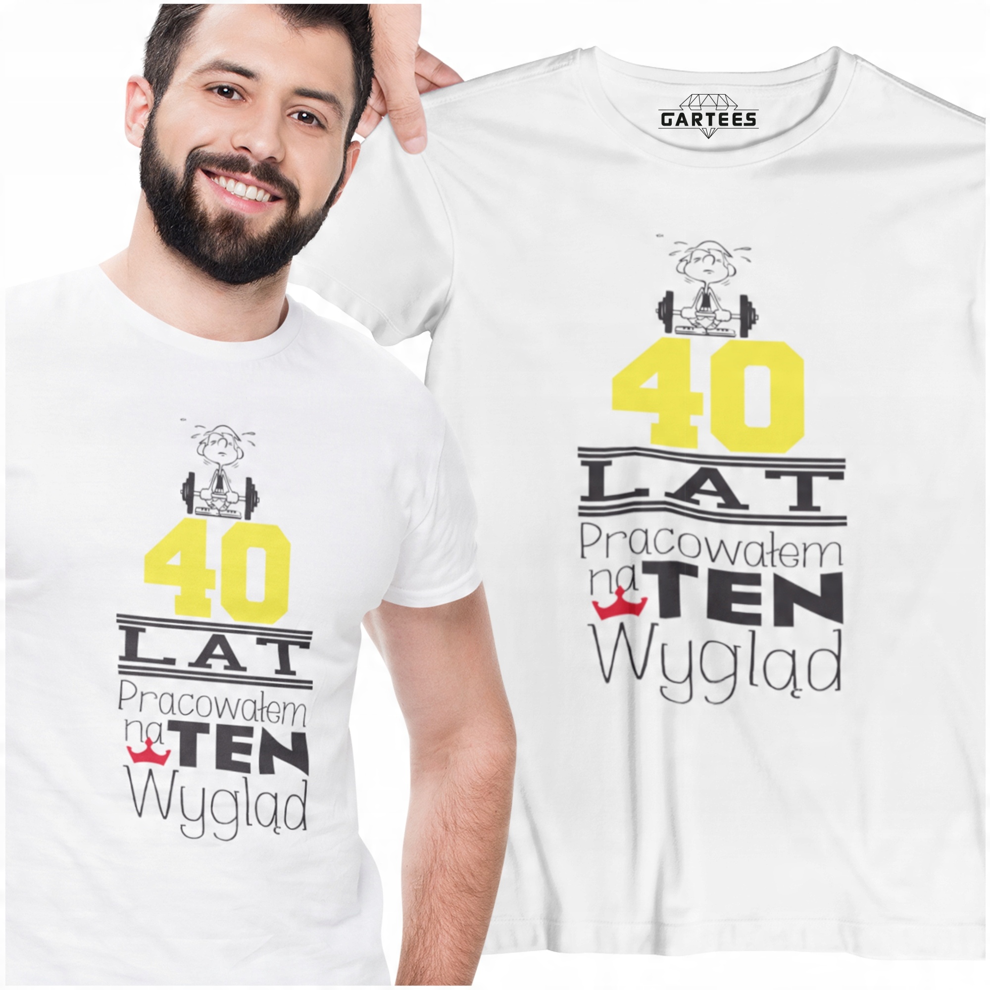 

T-shirt Męski Duży 40 Lat Pracowałem Na Ten Wygląd