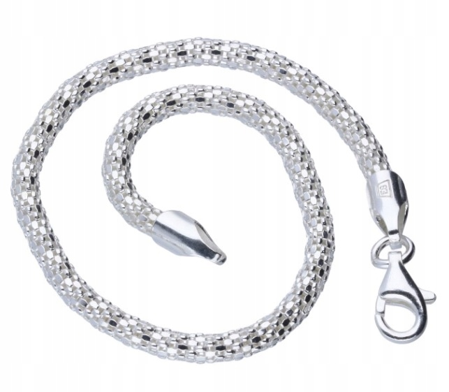 

Bransoletka siatka tuba wąż 3 mm srebro 925